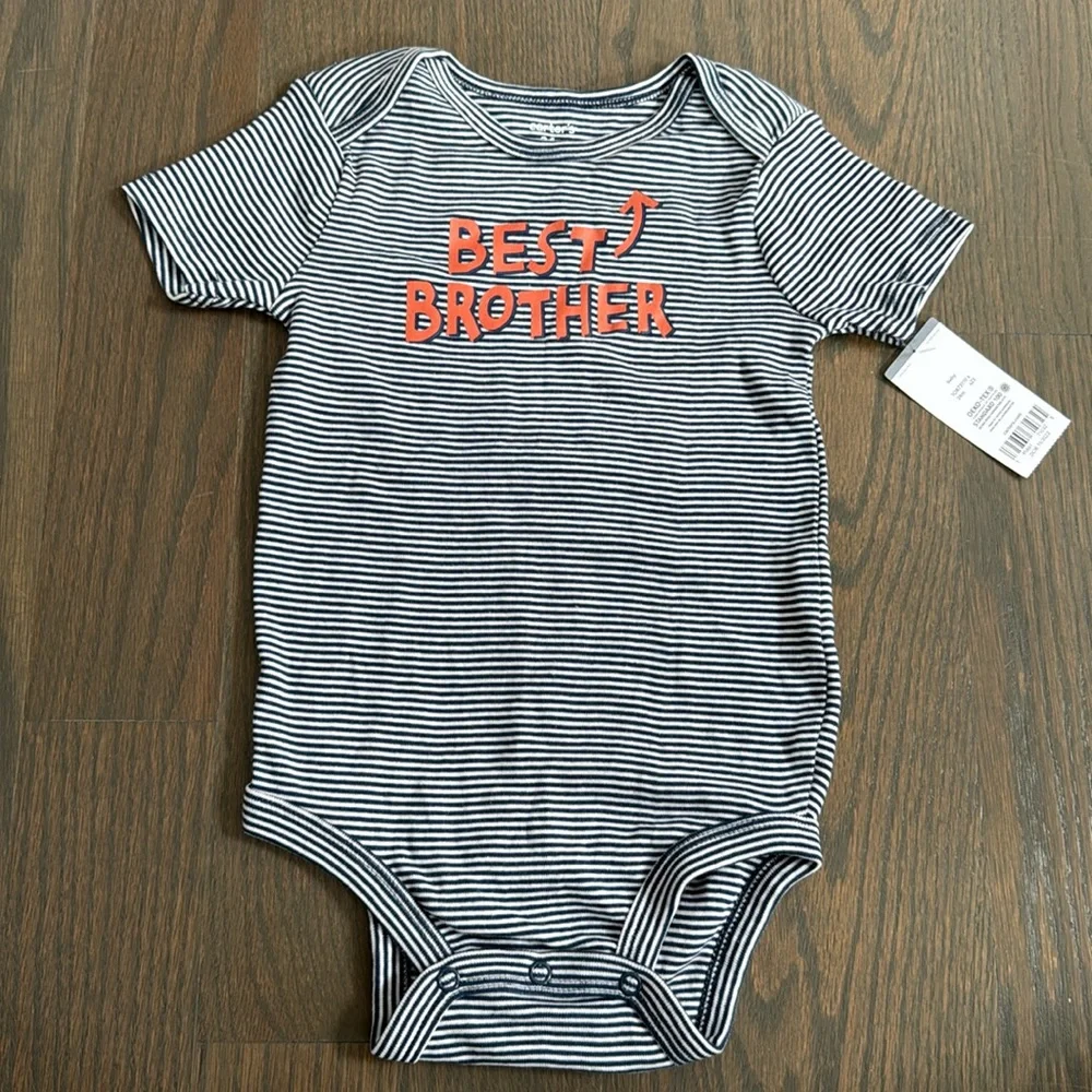 Carter’s Baby Boys Best Brother Short Sleeved Crew Neck Bodysuit - 24M